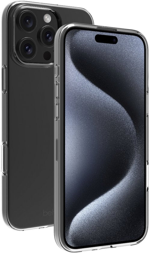 BeHello Case iPhone 16 Pro - Coque fine en gel - Coque flexible en plastique écologique pour iPhone 16 Pro - Transparent