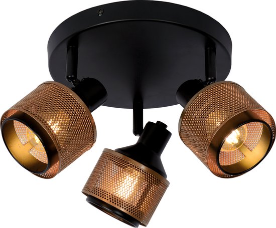 Lucide RAFA - Spot de plafond (lampe de plafond) - Ø 35 cm - 3xE14 - Noir