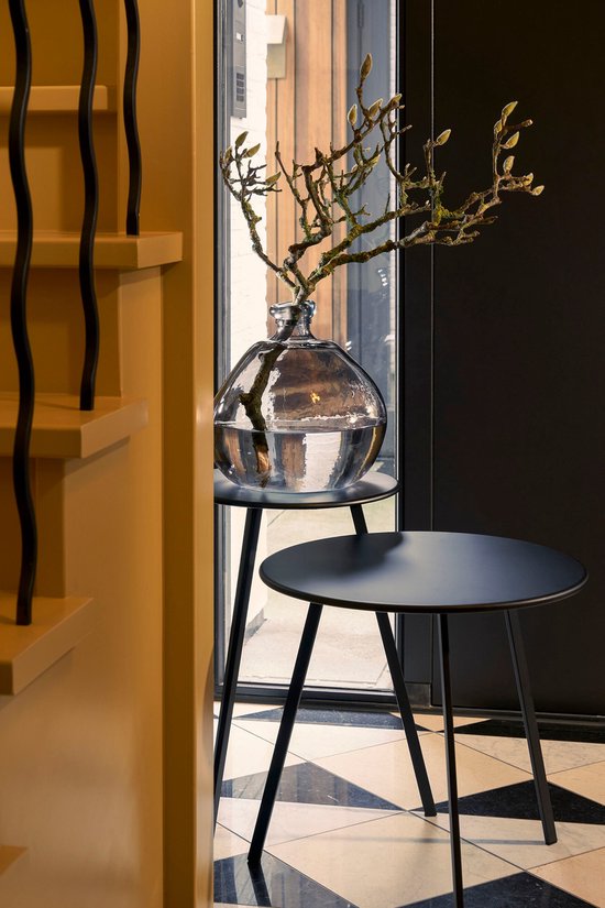 Mica Decorations Table d'appoint d'extérieur Seatle - H58 x Ø38 cm - Métal - Noir
