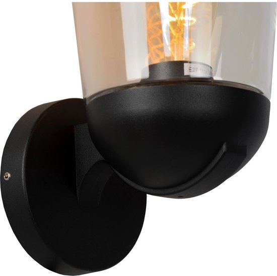 Lucide TULSA - Applique murale intérieur/extérieur - 1xE27 - IP44 - Noir