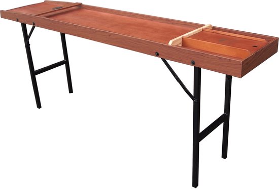 Table de shulbak Buffalo Allure avec pieds repliables - 200 cm - 30 disques et couvercle de rangement inclus