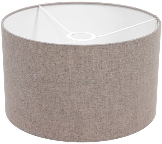 Lampadaire Bella 3879ST couleur acier avec abat-jour en velours gris, rabattable, en métal et textile, hauteur 154 cm, diamètre de l'abat-jour 30 cm - Mexlite