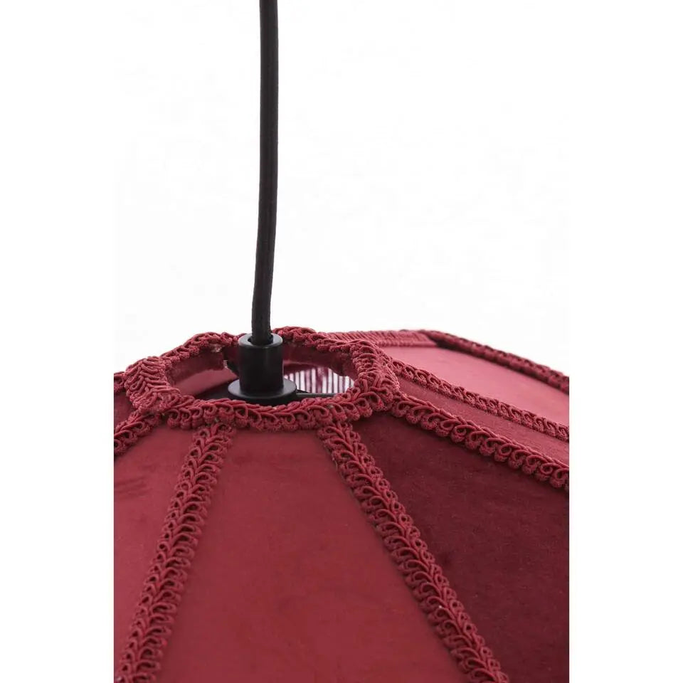Suspension Tiffany - Ø 40 x 26 cm - Rouge