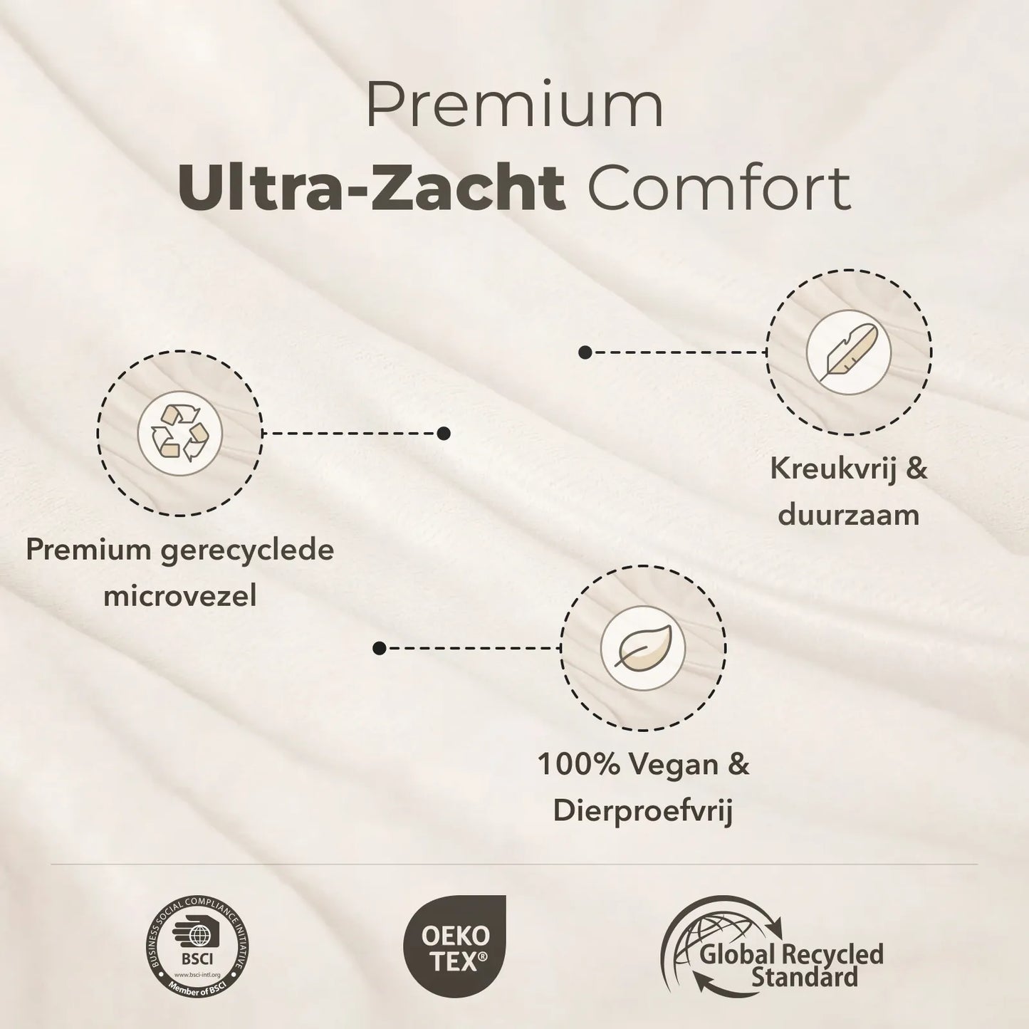 Sjumo Splittopper Drap-housse soyeux 200 x 210/220 cm - Natural Dune