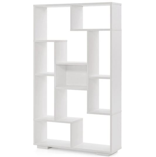 Coast Bookshelf - Bois massif - 2 kits anti-basculement inclus - 70 x 20 x 119 cm - Blanc
