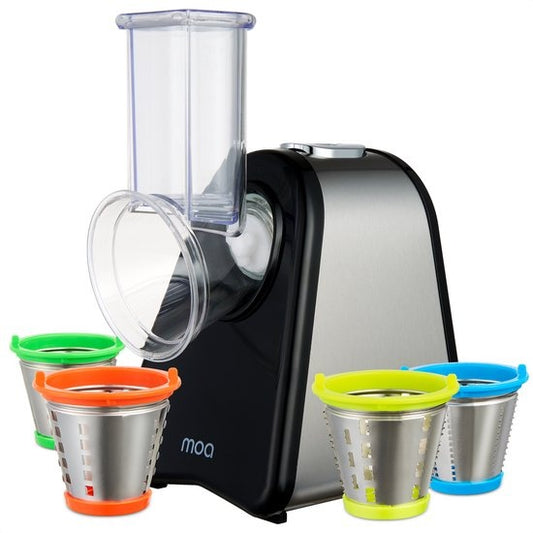MOA Coupe légumes - Saladier - Multifonctionnel - Râpe électrique - Robot ménager - Hachoir - SM903