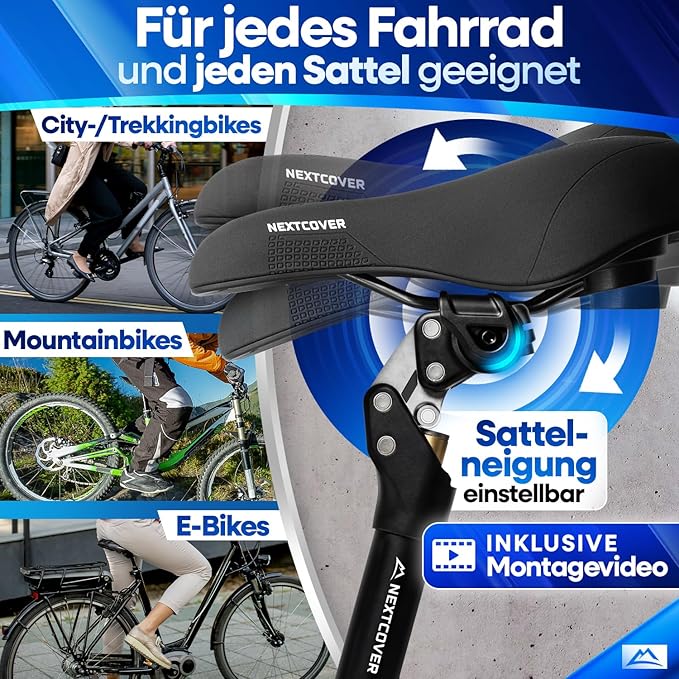 Tige de selle amortissante Nextcover 27,2 mm - Comfort-Spring - Aluminium - Noir