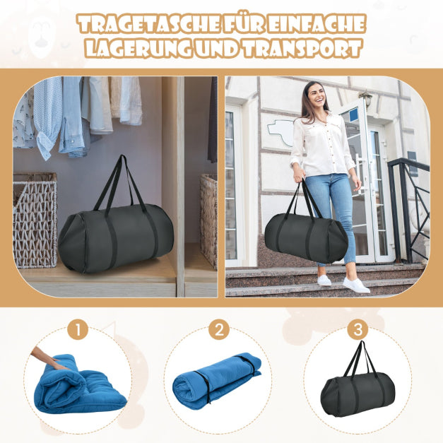 Tapis de sol Coast - Microfibre & polyester - 200 x 90 x 10cm - Bleu