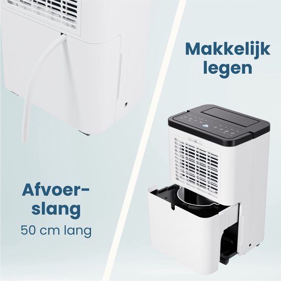 Déshumidificateur Auronic - Compact Pro Plus - 20L - Chambre à coucher, salle de bain, salon et bureau - Déshumidificateur d'intérieur - Blanc