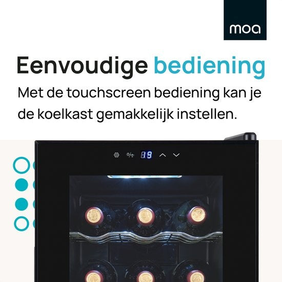 Cave à vin électrique - MOA -  Réfrigérateur à vin / Armoire à vin – Capacité : 15 bouteilles