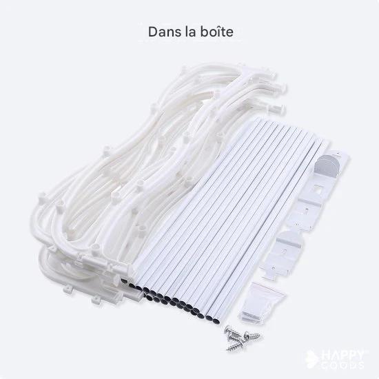 Happy Goods - Support à chaussures XXL - 40 paires de chaussures - Support de rangement - Porte émoussée et opaque - Armoire à chaussures - Support à chaussures suspendu - Métal - Rangement suspendu - Système de rangement de chaussures - Armoire à chaussu