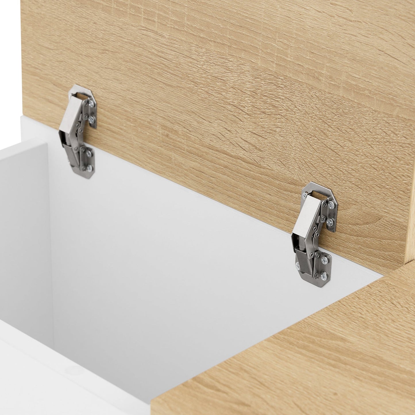 SoBuy FBT162-WN Table de chevet 20x60x65 cm Blanc avec 3 compartiments pour lit à ressorts et petites chambres