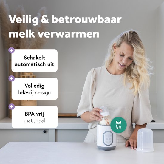 Chauffe-biberon portable Qwali - Pour les déplacements et la voiture - Chauffe-biberon rapide et sûr - Idéal pour les voyages et la maison