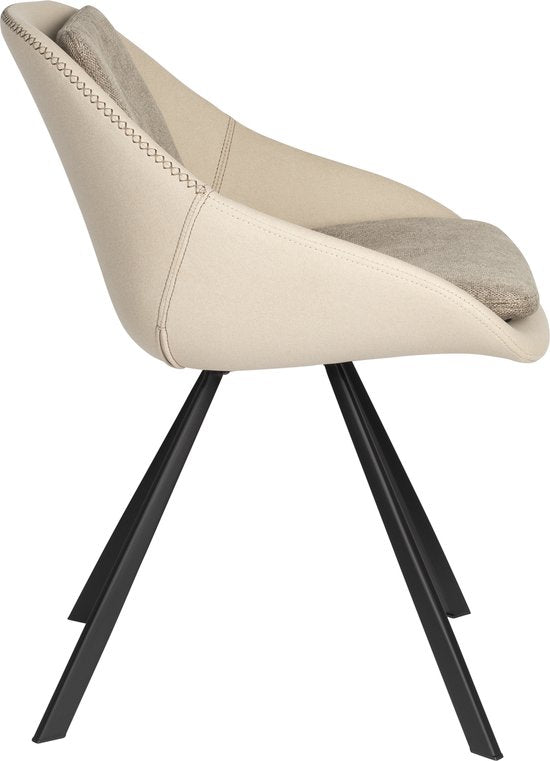 Dutchbone Wakefield Chair Ivory - Lot de 2
