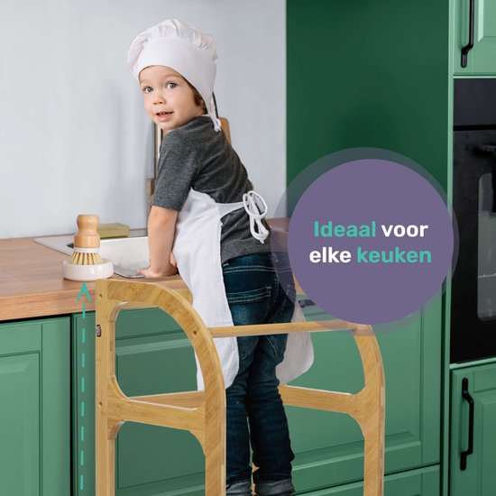 Tour d'apprentissage Qwali - Pliable - Aide culinaire - Tour d'apprentissage - Incassable - Montessori - Tours d'apprentissage - Pour les tout-petits