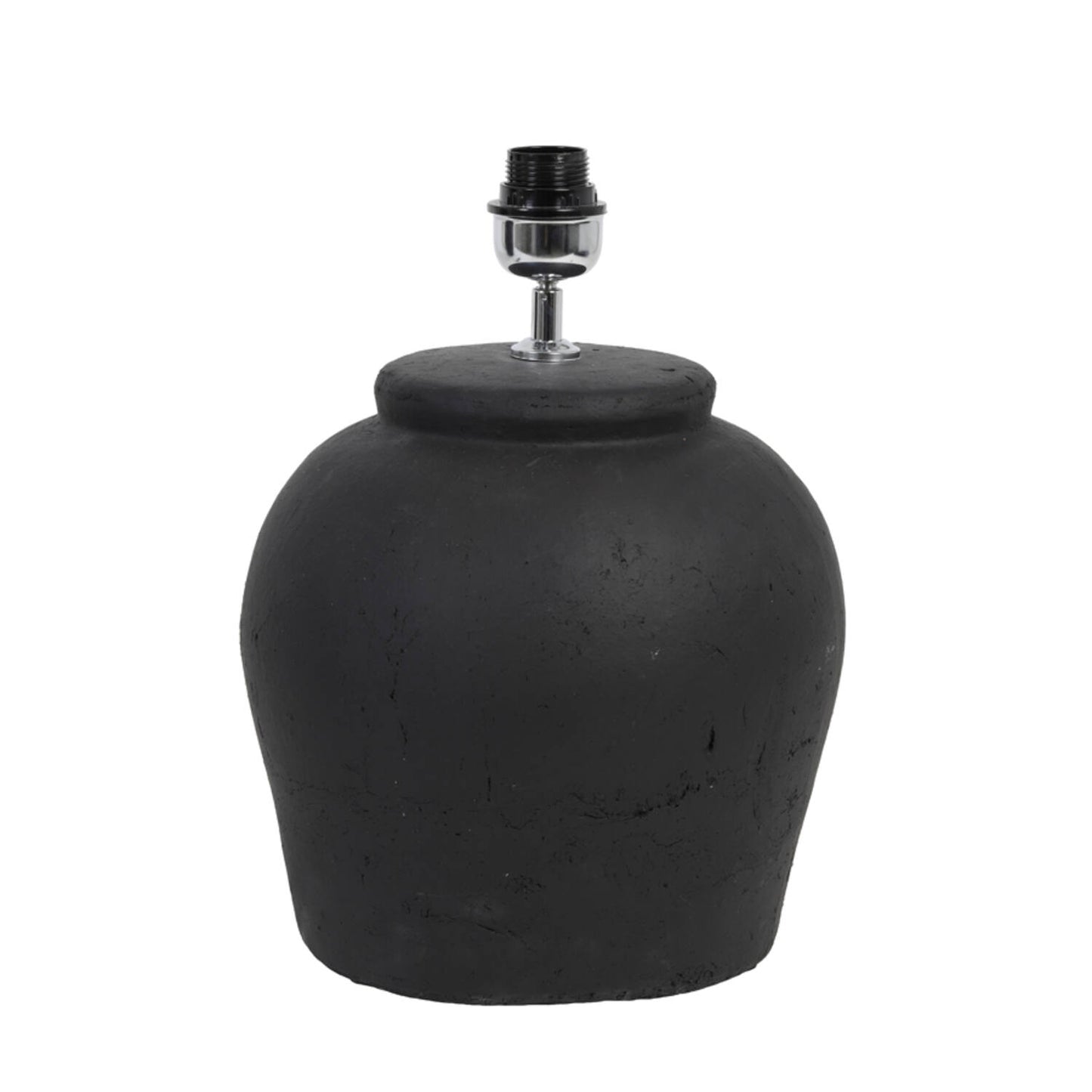 Light & Living Pied de lampe Etna – Ø 30 x 40 cm – Pied de lampe de table robuste en céramique fine – Noir mat – Pour ampoule E27 – Socle luxueux pour votre lampe de table