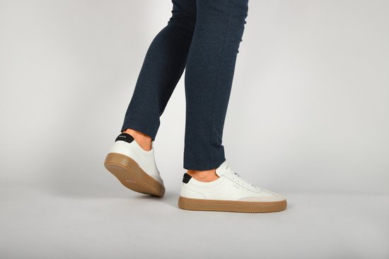 Blackstone SLATE HARPER - DG516 Blanc Noir - Baskets basses - Homme - Blanc - Pointure : 45