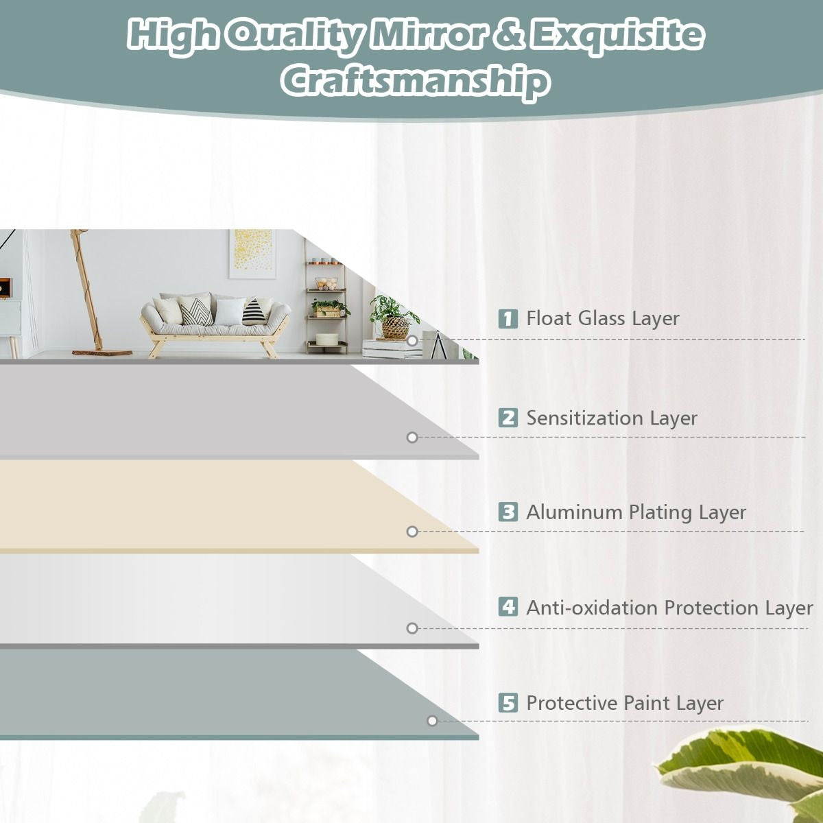 Mirror Rectangulaire - Coast - Sans cadre - 110 x 38 cm