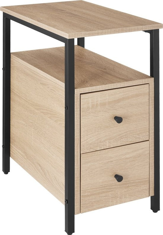 tectake - Table de chevet table d'appoint Tullamore - 49,5x30x61,5cm - industriel - brun clair - 404729