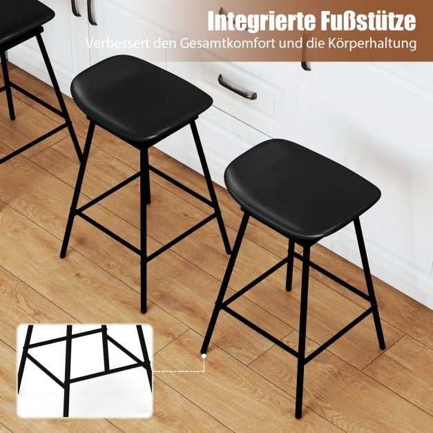 Tabourets de bar pivotants Coast – Lot de 2 – 43 x 45 x 71,5 cm – Marron et noir