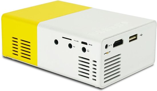 Mini Beamer - 320 x 240 - USB - HDMI - Blanc - Jaune - 50 lumens YG-300