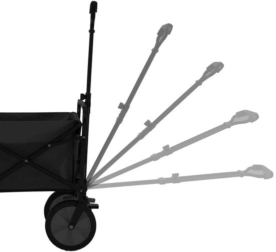 Chariot / Charrette à bras / Chariot de transport - Pliable - Max. 100kg - Noir