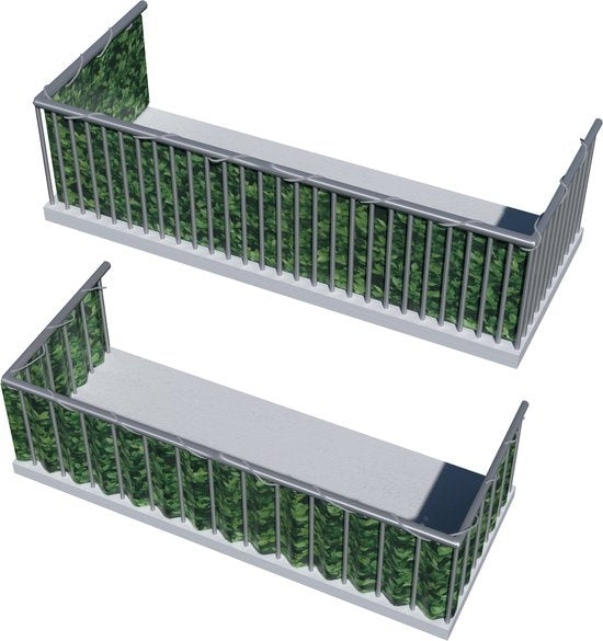 tectake® - Brise-vue pour balcons feuilles vertes - 90 cm - 6 mètres - 402711