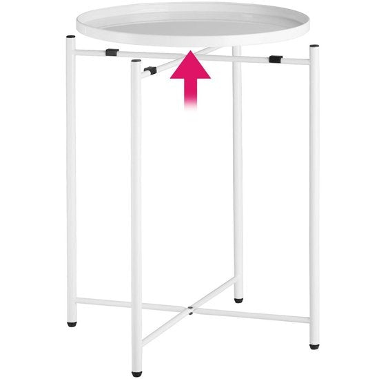 tectake® - Table d'appoint - Petite table basse - blanc 45,5x45,5x53cm, charge maximale 30kg - 404188