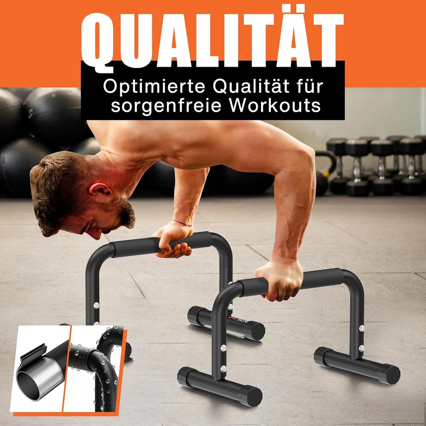 Barres de gymnastique DH Ftlife - Réglables - 2 pièces - Max. 200 kg - 30-35 cm