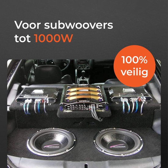 Skoov Wiring Set for Car Subwoofer and Amplifier - Cable Set - Complete Audio Wiring Set - Suitable for Car Sound Systems