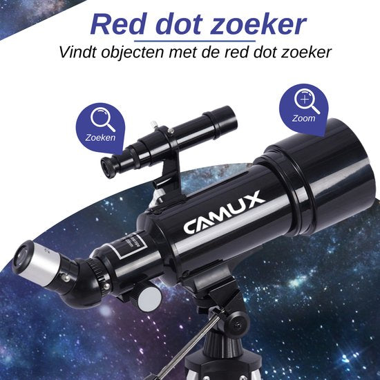 CAMUX Telescope - Stargazer - Convient aux adultes et aux enfants - Vision nocturne - Astronomie