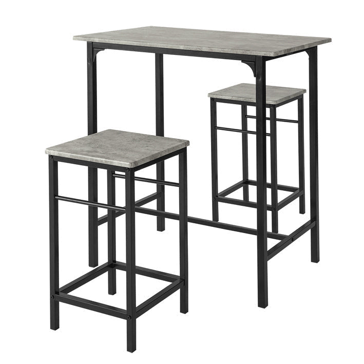 SoBuy Table Bistro - Moderne - 1 table + 2 Tabourets