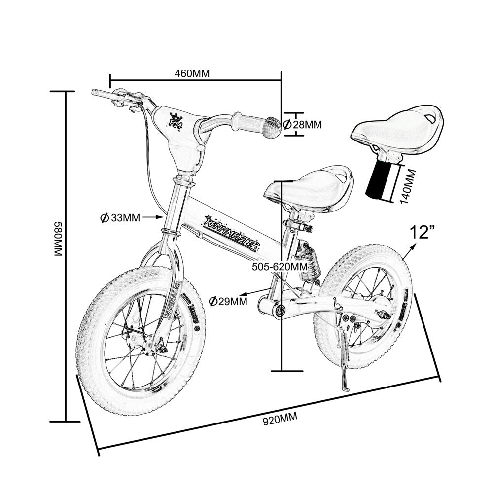 V√©lo d'√©quilibre Deuba avec suspension vert