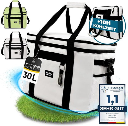 Sac isotherme pliable Five Dots - 30L - 26 x 41 x 31 cm - Gris