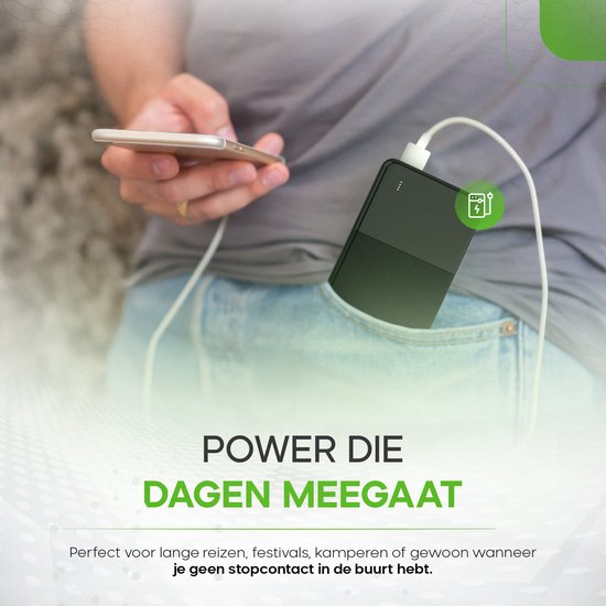 iSetchi BoostMax - Powerbank universel - 30000 mAh - Batterie externe - Pack d'urgence - USB-C & Micro USB - Chargeur portable - Charge rapide 22,5W - Noir