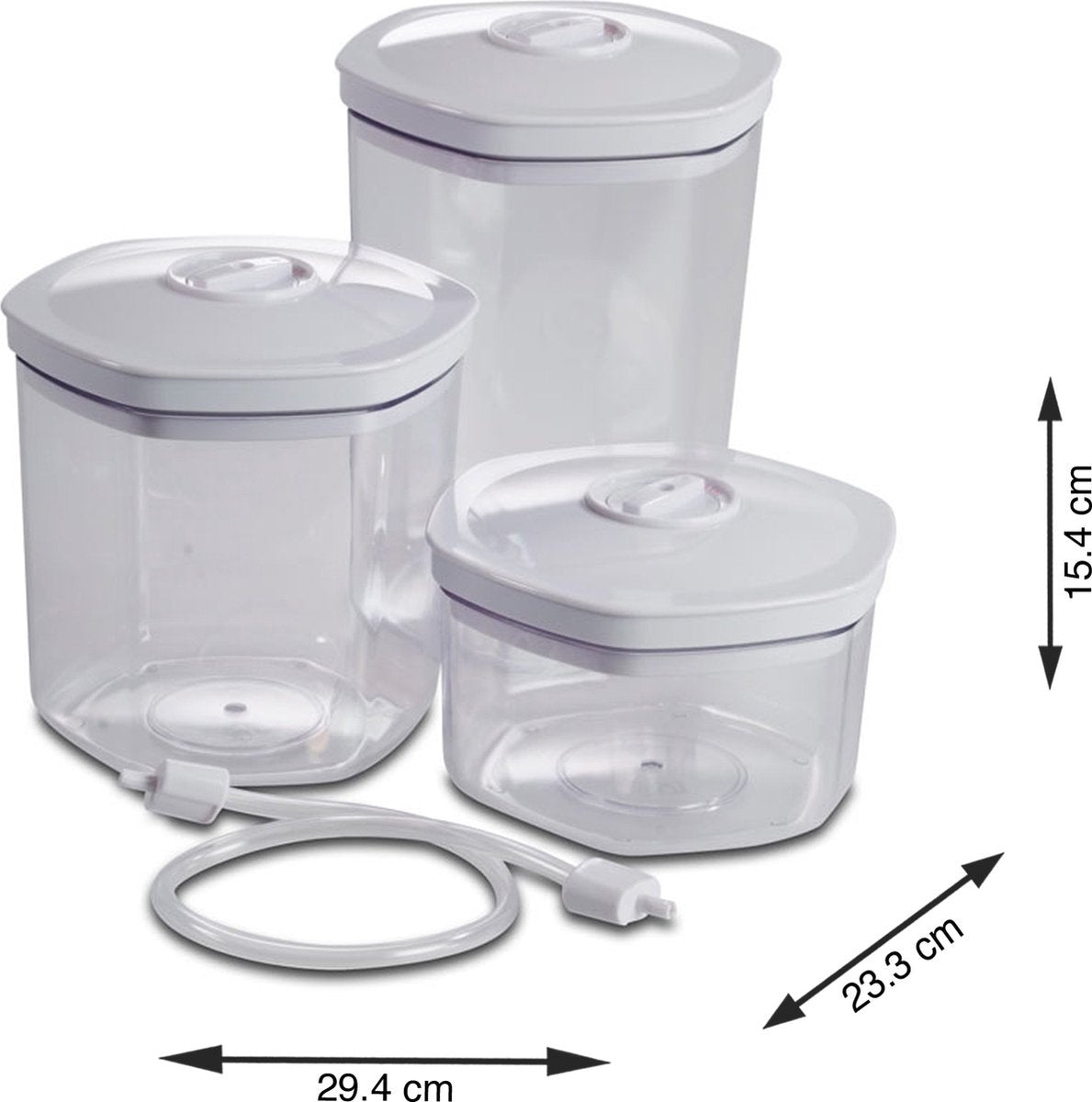 Solis Kit de conservation - Bacs fraîcheur - 3 pièces - Boîte de conservation sous vide