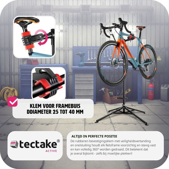tectake® - Support de réparation de vélo support de montage de vélo e-bike Philipp - 402899