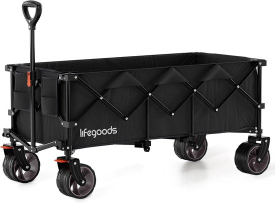 Chariot LifeGoods - XXL - pliable - 300L - Max 150KG - Noir