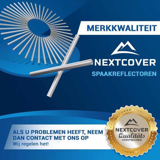Nextcover® Spoke Reflectors Bicycle 36 Pieces - The Original - [3M Scotchlite] Maximum Visibility I Spoke Light Bicycle I Bicycle Reflectors I Alternative to cat eyes bicycle