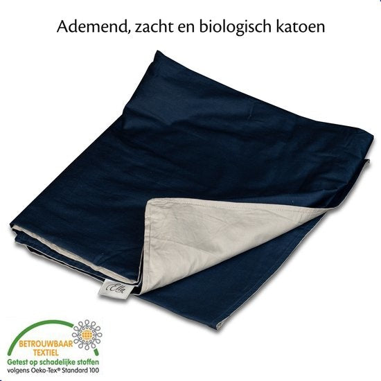 Housse de couverture lestée - El Life - Adaptée aux versions 5, 7 et 9 kg de 135x200 cm - Housse en 100% coton