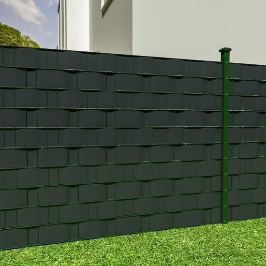 tectake® - Film de confidentialité pour clôture/écran de jardin - 35 mètres - 19 cm de haut - anthracite - 401863