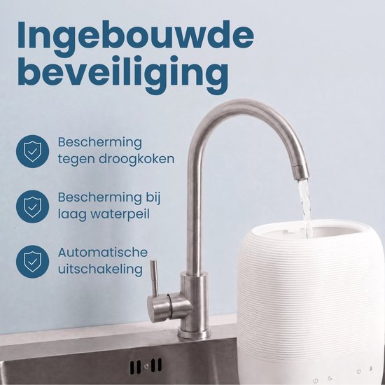 Humidificateur Auronic - 5 L - Convient pour la chambre à coucher, la chambre de bébé, le bureau, le salon et bien plus encore - Humidificateur - Sans BPA - Blanc