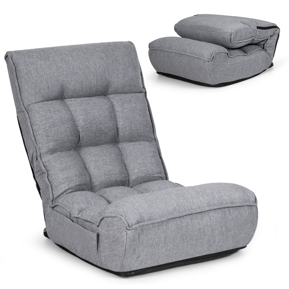 Coast Floor-Making Chair Canapé de jeu à 4 réglages avec dossier gris