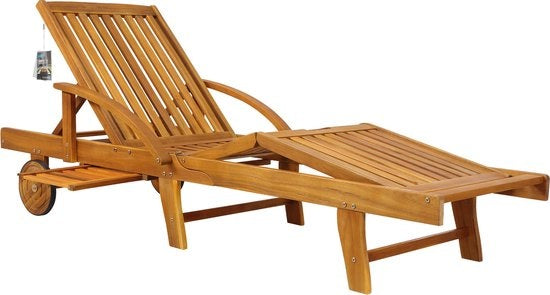 Chaise longue en bois d'acacia Tami Sun