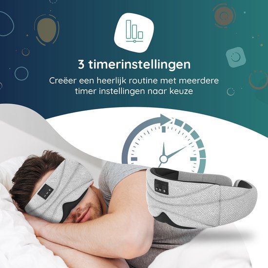 Numsy Sleep Mask Bluetooth - Casque de sommeil - Bandeau