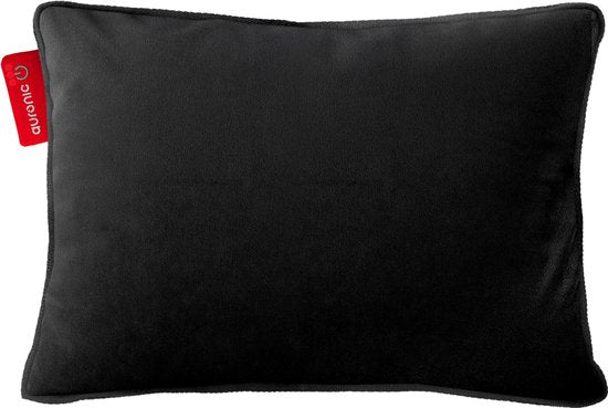 Auronic Heat Pillow - Velvet - 45x60 - Sans fil - Rechargeable - Oreiller électrique - Infrarouge - Noir
