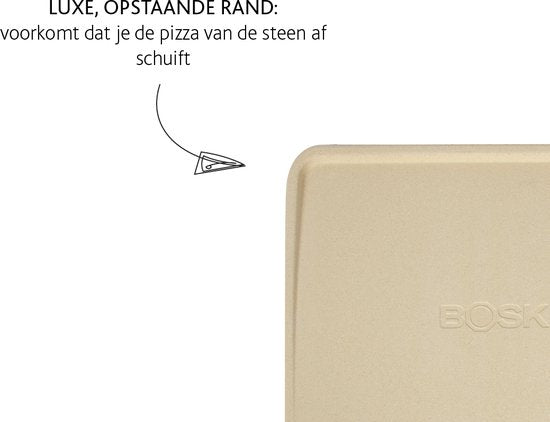 Boska Pizza Stone Deluxe Rectangle - Pour le four - Pizza croustillante - 40x32 cm - Accessoires BBQ