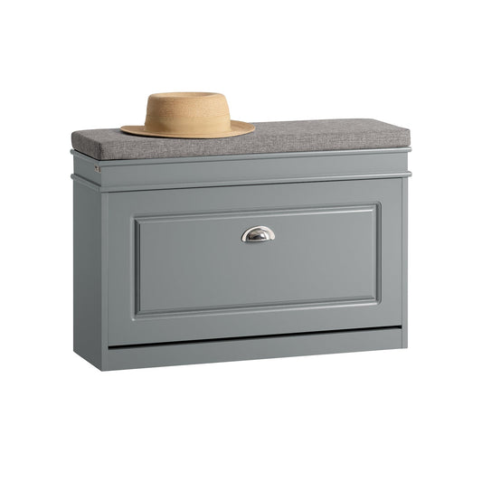 SoBuy FSR82-K-HG Meuble à chaussures avec siège - 75 x 24 x 51 cm - Gris