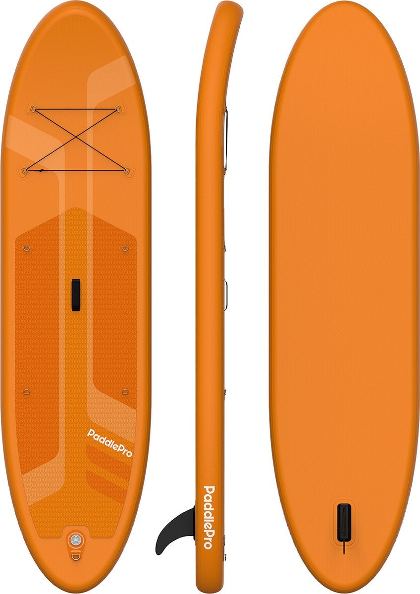 LifeGoods SUP Board - Deluxe Set - avec siège - Planche à pagaie gonflable - Max. 135KG - 320x81cm - Orange