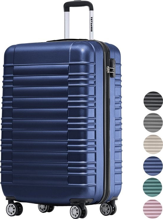 TRVLMORE Valise - Bagage à main - 54x36x20cm - 38L - Bleu foncé